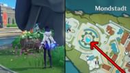 Go to the large Barbatos statue in Mondstadt for this part of Fecunds Blessings (Image via HoYoverse)